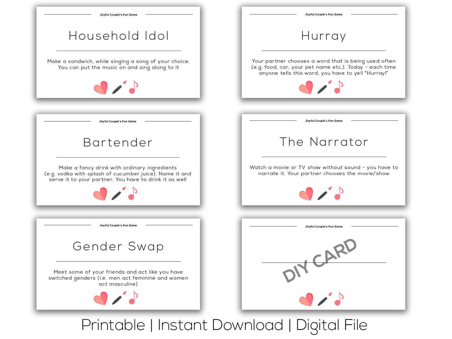 Fun Game for Couples (Printable) - Joyful Couple