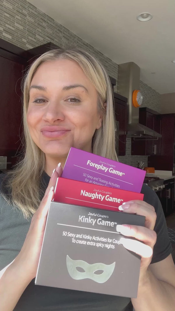 ugc video of a woman explaining three sexy games from joyful couple brand