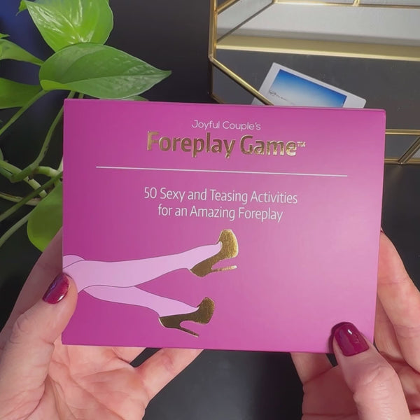woman talking about the foreplay game from joyful couple