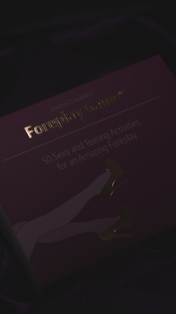 short, stylized video of the foreplay game by joyful couple