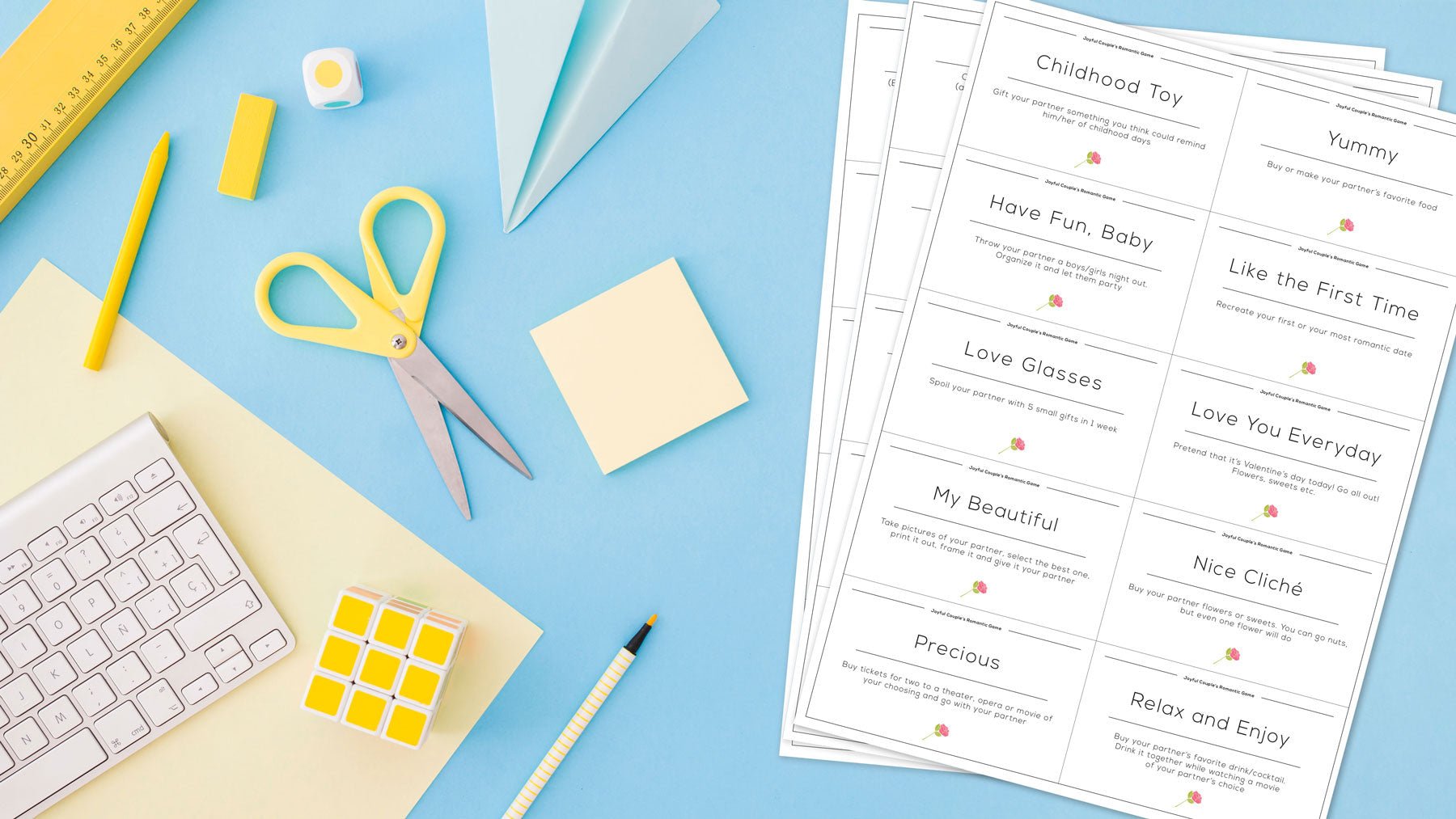 Romantic Game (Printable) - Joyful Couple
